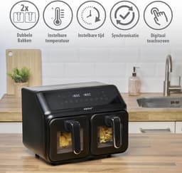 Dubbele Airfryer 8L met Digitaal Display, Timer en Kijkvensters — thumbnail 2