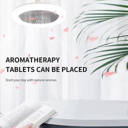 Ventilator met Lamp - Plafond Ventilator - Kleine Ruimtes - Inclusief Afstandsbediening - 30 cm Diameter - Wit — thumbnail 3