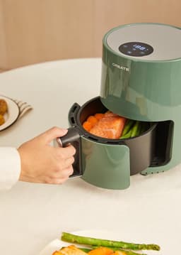 Heteluchtfriteuse 1.5L Olievrij Programmeerbaar 900W Saliegroen — thumbnail 2