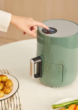 Heteluchtfriteuse 1.5L Olievrij Programmeerbaar 900W Saliegroen — thumbnail 4