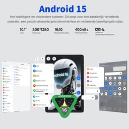 HOTWAV Pad 13 Pro - Tablet met toetsenbord + muis + stylus - Android-tablet - 10,1 inch - 120 Hz verversingssnelheid - 12+256 GB RAM/ROM - 6580 mAh-batterij - 13 MP-camera - 4G dual-sim - gezichtsherkenning - Grijs — thumbnail 10