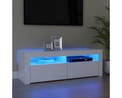 Tv-kast - Tv-meubel - Woonkamer Inrichting - Met Ledverlichting - 120 cm - Wit