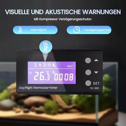 Reptiel Thermostaat voor Terrarium - Digitale Temperatuurregelaar met Verwarming en Koeling — thumbnail 4