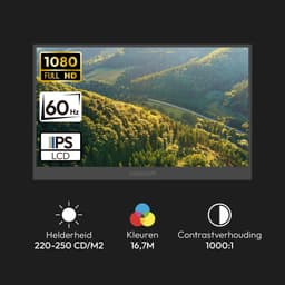 Logicom Nomad Display - Portable Monitor - Full HD - 15,6" - IPS scherm - Draagbare monitor - USB-C & Mini HDMI - Kickstand - zwart — thumbnail 3