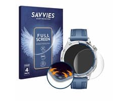 Savvies - Screenprotector voor Huawei Watch GT 5 / GT 5 Pro (46 mm) - Folie Beschermfolie transparant volledig dekking 4 Stuks