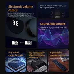 Krachtige Bluetooth Stereo Versterker met HDMI ARC en Hoge-Fidelity Audio — thumbnail 4