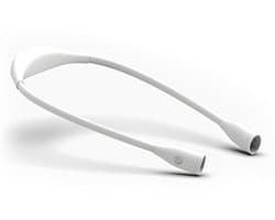 Oplaadbare neklamp met USB-poort, 360° flexibele LED-leeslamp met 3 helderheidsniveaus, voor gebruik en onderhoud (wit).