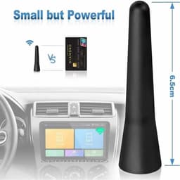 Ynkkvre -Korte DAB Auto Antenne 6,5 cm – RVS FM AM DAB+ Antenne – Toolloze Montage met 4/5/6 mm Adapter – Waterdicht & Roestvrij – Universeel voor Auto — thumbnail 2