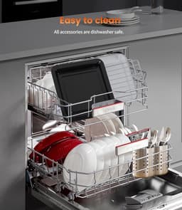 Mini Oven met Airfryer Functies - 14L, 1800W, 11-in-1 met Aanraakscherm en 7 Accessoires — thumbnail 4