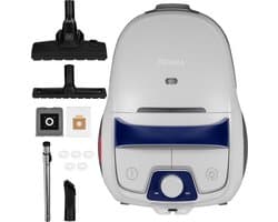 Klassieke stofzuiger met zak, hoge zuigkracht, allergievriendelijk, stil, met accessoires