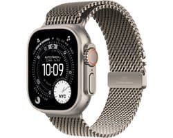 Apple Watch Ultra 3 - Wifi + 5G - 49mm - Natural Titanium Case with Natural Titanium Milanese Loop - Large