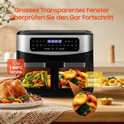 Airfryer XXL - Dubbele Mand Airfryer - keukentool — thumbnail 6