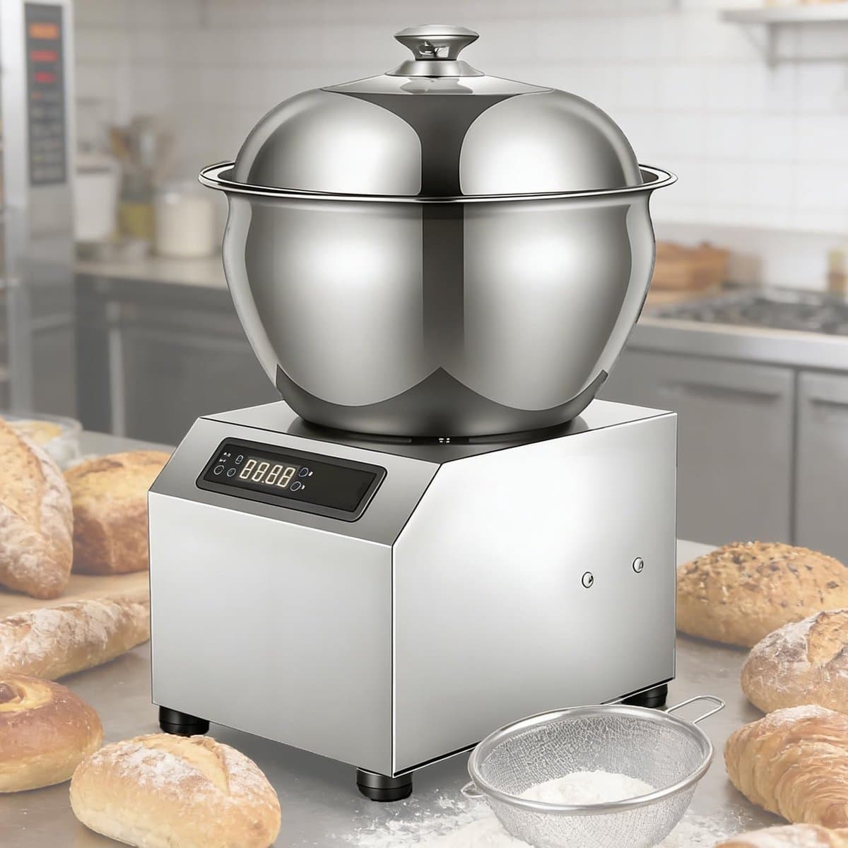Elektrische Spiraalmixer - Deegkneedmachine - Professioneel Koken - Dubbele Roterende Arm - 11/18 Lbs Capaciteit - Meerkleurig — afbeelding 1