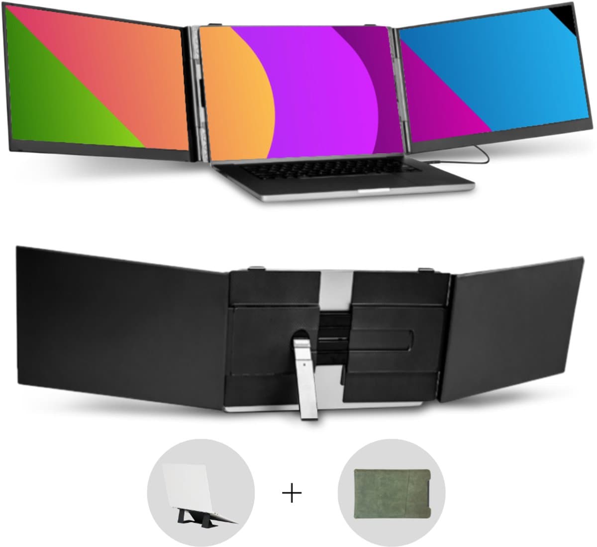 Blerron Flex Pro - 15.3 Inch - Portable Monitoren - 1 Kabel - Slechts 1.3 KG - Draagbare Monitor - Portable Monitor - Beeldscherm - 1920x1200 FHD — afbeelding 1