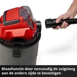 Einhell Accu Nat-/Droogzuiger TC-VC 18/15 Li Solo - Power X-Change - 18 V/Li-Ion - 15 L - 80 mbar - Slanglengte/-diameter: 1.5 m/36 mm - 72 dB - Blaasfunctie - Incl. 10-delige Accessoireset - Excl. accu en lader — thumbnail 3