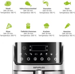 Grote Heteluchtfriteuse 6,5L met Touchdisplay en 3 Programma('s) voor Gezond Frituren — thumbnail 5