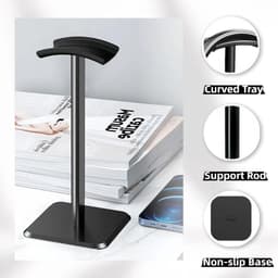 Hoofdtelefoonstandaard met afneembare hoofdtelefoonhouder en antislip basis — thumbnail 4