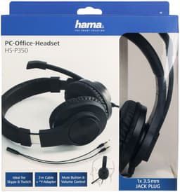 PC-Office-headset HS-P350, stereo, zwart — thumbnail 4