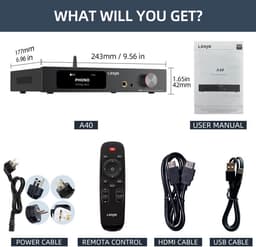 HiFi Audio Versterker met Hoofdtelefoonuitgang en MQA Ondersteuning — thumbnail 3