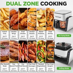 Heteluchtfriteuse en Grill Combo met Transparante Kom - 7 Programma's — thumbnail 2
