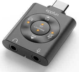 HiFi USB DAC Hoofdtelefoonversterker met 24bit/96kHz Hi-Res Audio en Microfooningang — thumbnail 1