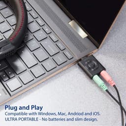 HiFi USB DAC Hoofdtelefoonversterker met 24bit/96kHz Hi-Res Audio en Microfooningang — thumbnail 4