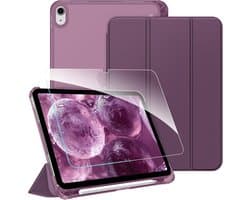 Transparante Back Cover voor iPad 11e Gen 2025 en 10e Gen 10,9 inch met Screenprotector en Penhouder