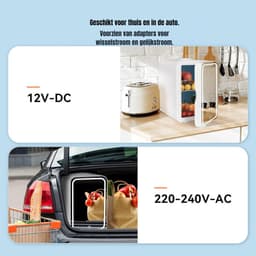 Aurixi® Skincare Fridge - Mini Koelkast 8 Liter – Met Spiegel en Verlichting - Mini Fridge - Make up Koelkast 12v - Skincare Organizer - Skincare Koelkast - Small Fridge - Cosmetica - Wit - 26cm x 21cm x 30cm — thumbnail 3