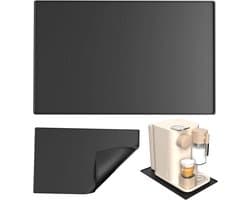 Silicone Mat met Rand - 48 × 30 cm - Zwart - Volledig Automatische Pad - Werkblad Bescherming - Silicone Mat voor Air Fryer - Set van 2