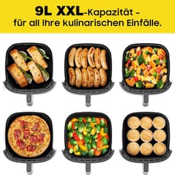Grote heteluchtfriteuse XXL 9 liter met 9 programma's en LED-display — thumbnail 5