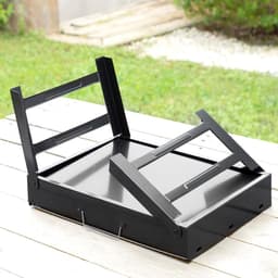 ATXANC BBQ Grill - Tafel Barbecue - Houtskoolbarbecues - Mini Houtskool Smoker - Opvouwbare inkapbare ruime tafel BBQ voor camping reizen vakantie compact — thumbnail 3