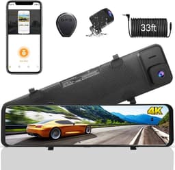 Achteruitkijkspiegel – Dashcam – Auto Spiegelcamera – 4K Recorder – Parkeercamera – 12 Inch 4K Scherm – GPS Tracking & Nachtzicht — thumbnail 2