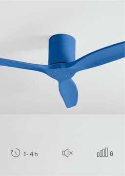 Plafondventilator - Ventilator met licht - Zomer en winter - Stille DC-motor - 132 cm diameter - Kobaltblauw — thumbnail 2