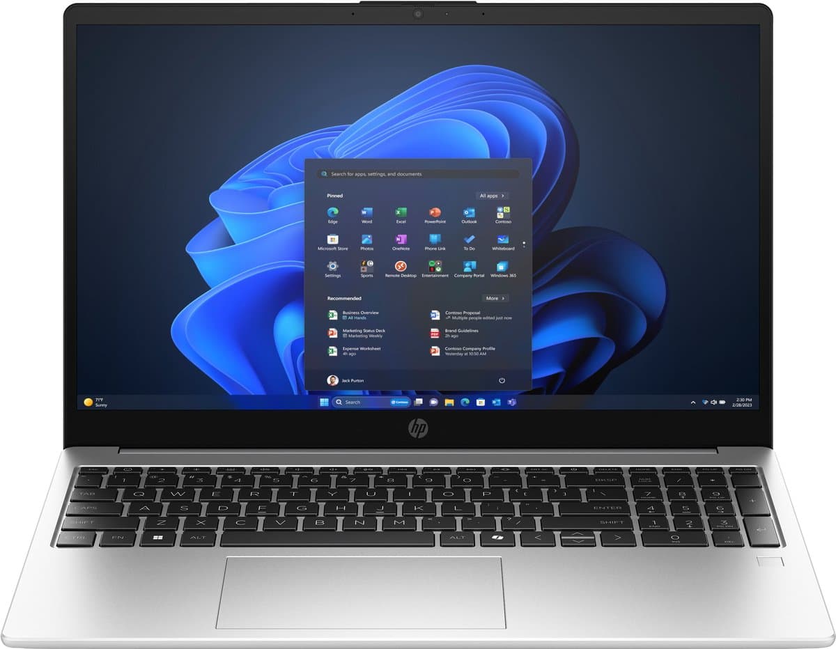 HP 250R G10 Intel Core 3 100U Laptop 39,6 cm (15.6") Full HD 8 GB DDR4-SDRAM 512 GB SSD Wi-Fi 6 (802.11ax) — afbeelding 1