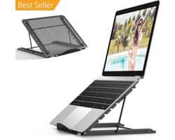 laptop standaard - laptop houder - verstelbaar - zwart - Groot