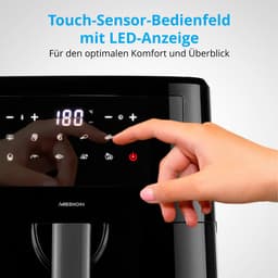 MEDION P10 XL Airfryer (6,8 liter XXL heteluchtfriteuse, 2.150 watt, twee roestvrijstalen verwarmingselementen, schudalarm, 9 automatische programma's, touch bedieningspaneel, LED-display) — thumbnail 8
