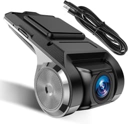 USB-auto DVR-camera/videorecorder, loop-opname ADAS, dashcam, met 32 ​​GB SD-kaart, 24-uurs parkeermodus, rijrecorder, dashcam voor Android, radio, stereo, GPS, dvd, nachtzicht, Full HD — thumbnail 1