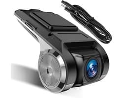 USB-auto DVR-camera/videorecorder, loop-opname ADAS, dashcam, met 32 ​​GB SD-kaart, 24-uurs parkeermodus, rijrecorder, dashcam voor Android, radio, stereo, GPS, dvd, nachtzicht, Full HD