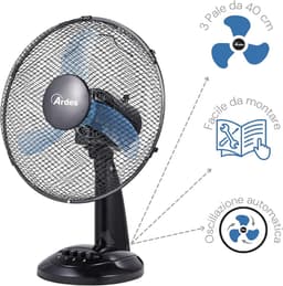 RFWR® Tafelventilator 40 cm met 3 Snelheden en Oscillatie — thumbnail 5
