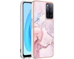 Allecto Plus - Ultradun Elegant Patroon Zachte Siliconen Telefoonhoes voor Xiaomi 11 Lite 5G NE/Mi 11 Lite - Roségoud, Slanke TPU Bumper - Beschermhoes Soft Cover