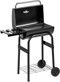 Houtskoolgrill Smoker BBQ-Grill, 1 Plank, inclusief Thermometer, 83 x 46,5 x 115 cm, Zwart — thumbnail 1