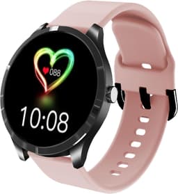 Belesy® Q9 Pro - Smartwatch Dames – Smartwatch Heren - Horloge - 1.28 inch - Kleurenscherm - Stappenteller - Bloeddruk - Hartslag - 75+ Wijzerplaten – Sporten – Zwart - Siliconen - Roze - Kerstcadeau — thumbnail 2