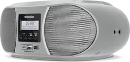 TechniSat DIGITRADIO 1990 - Stereo-boombox met DAB+/FM-radio en CD-speler (Bluetooth-audiostreaming, hoofdtelefoonaansluiting, USB, AUX in, oplaadfunctie, klok, 2 x 1,5 watt uitgangsvermogen) — thumbnail 1