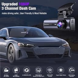Dashcam 3-kanaals 1080P voor en binnen met auto — thumbnail 5