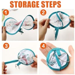 Opvouwbare Ronde Ventilator - 6 Stuks Handventilator voor Zomer en Festivals — thumbnail 1