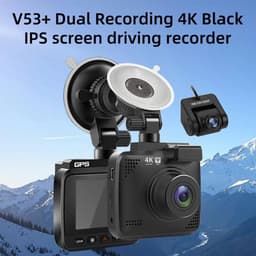 4K 1080P auto-dashcam met dubbele lenzen, ingebouwde GPS, wifi en meer — thumbnail 4