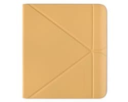 Beschermhoes voor 7 inch Kobo Libra Colour - Botergeel kunstleer met standaard