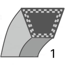 V-snaar 125 CM voor Grasmaaier — thumbnail 1