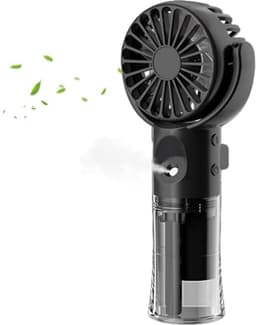 Draagbare handventilator met waternevelspray en USB-oplading - 4 snelheden - Compacte mini-ventilator voor reizen en buiten — thumbnail 4
