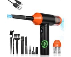 Krachtige 3-in-1 Stofventilator - 110.000 omw/min, Mini Stofzuiger met 3 Windsnelheden voor Elektronica en Auto